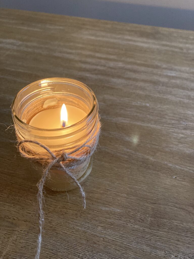 Caroline's Homemade candle Photo credit: Kati Kirst