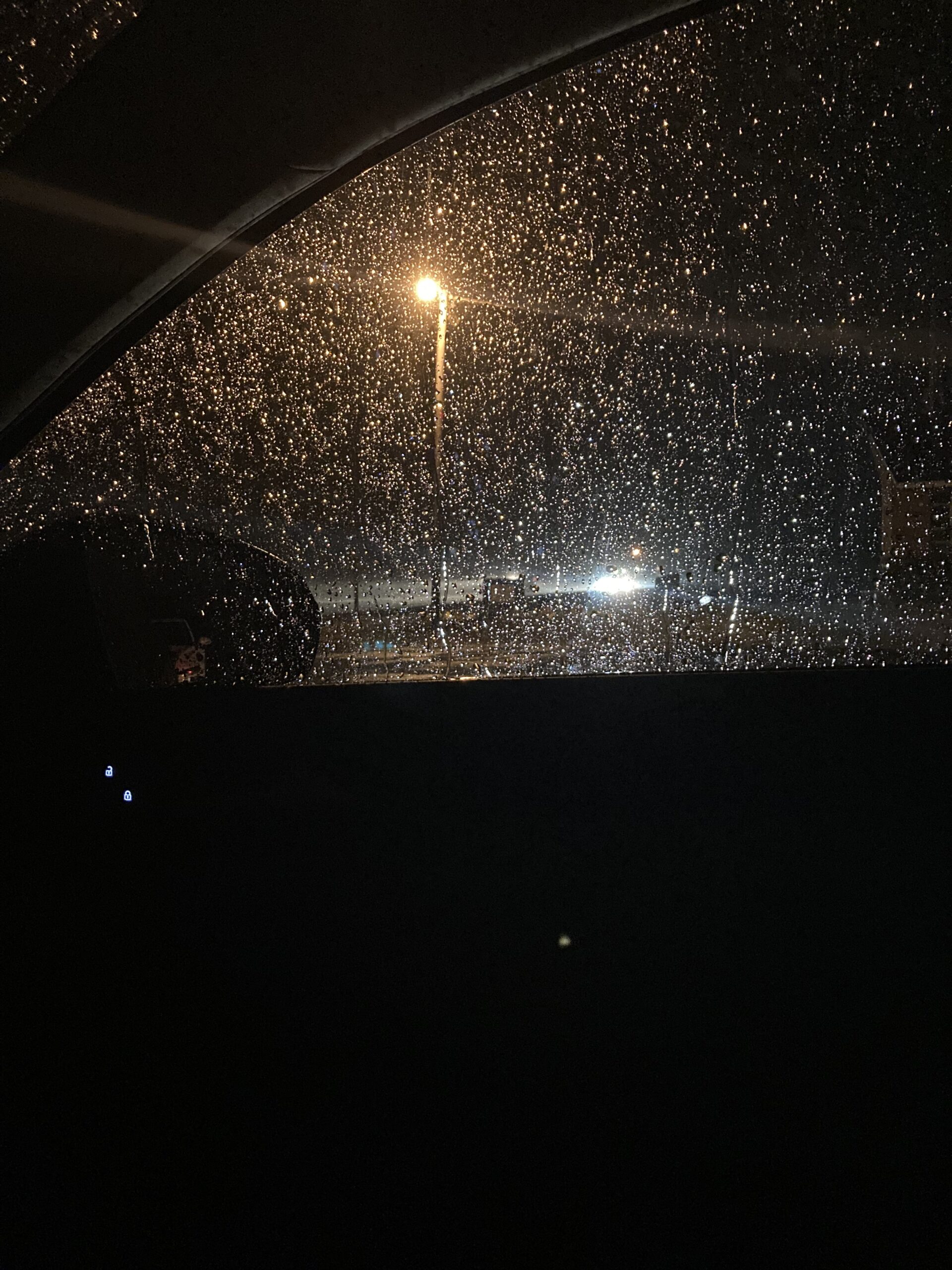 raindrops on car window Photo credit: Kati Kirst