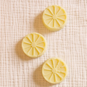 Shampoo Bars lying on white linen